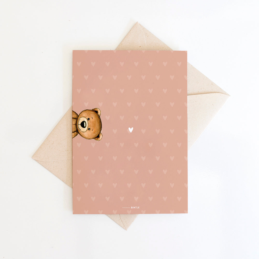 Dubbele kaart Knuffel