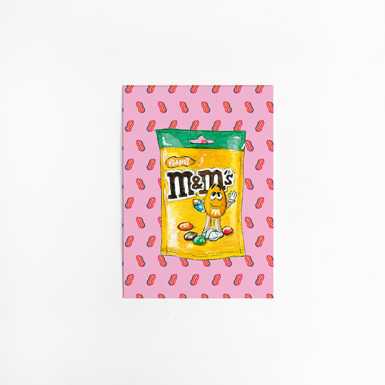Kaart zakje M&M's