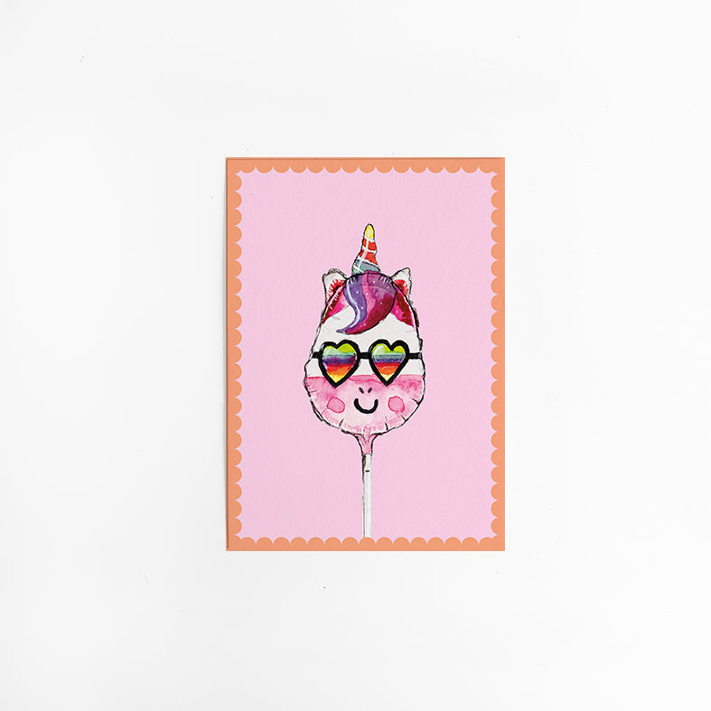 Kaart Unicorn ballon
