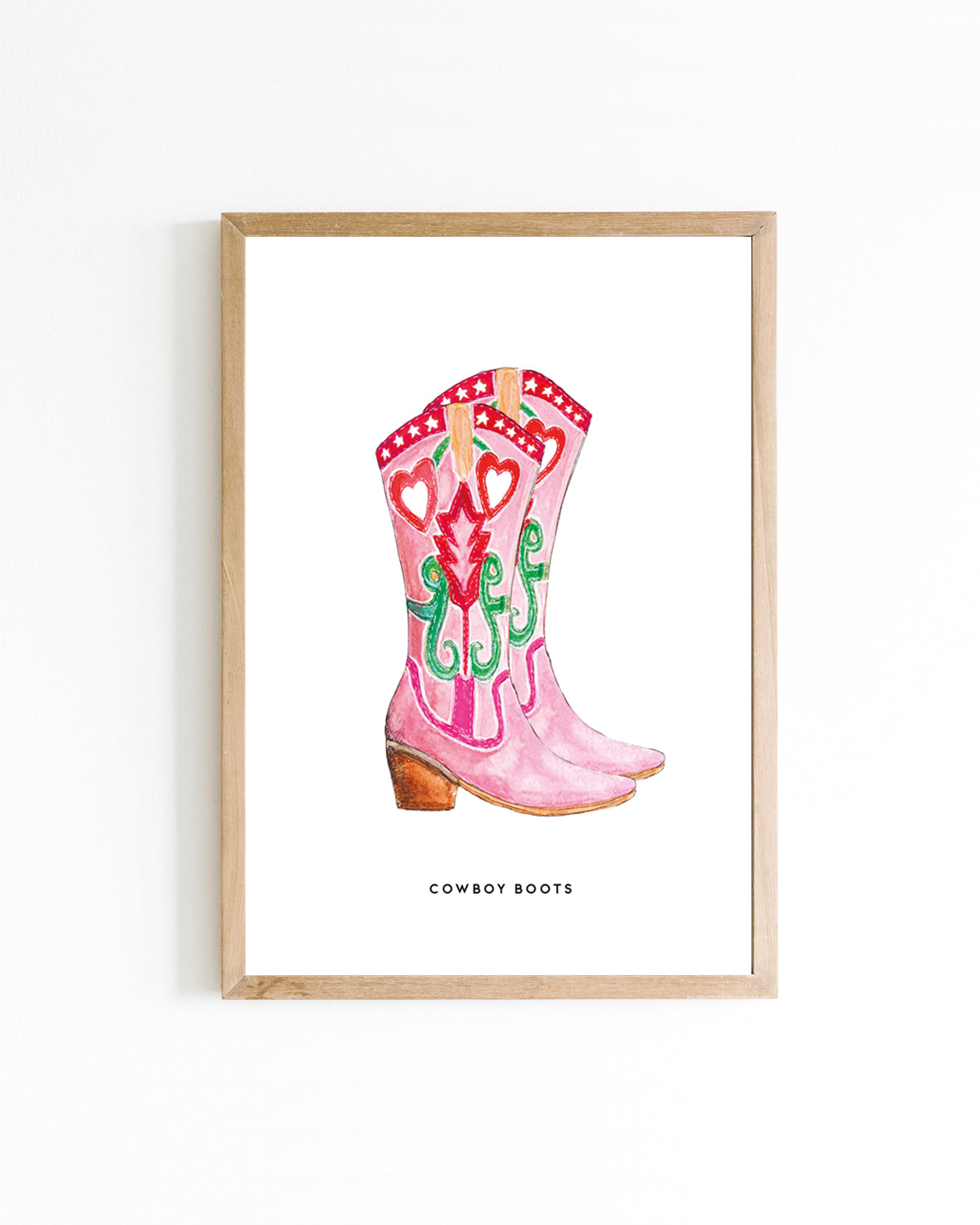 Poster Cowboy boots 15x20cm
