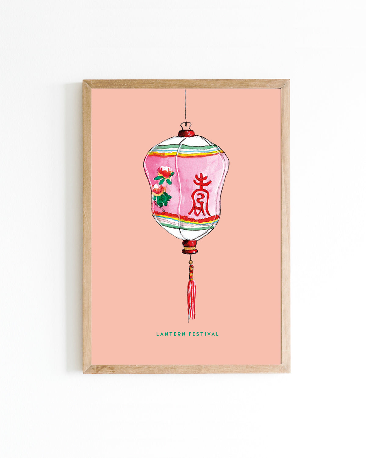 Poster Lantaarn oranje 15x20cm