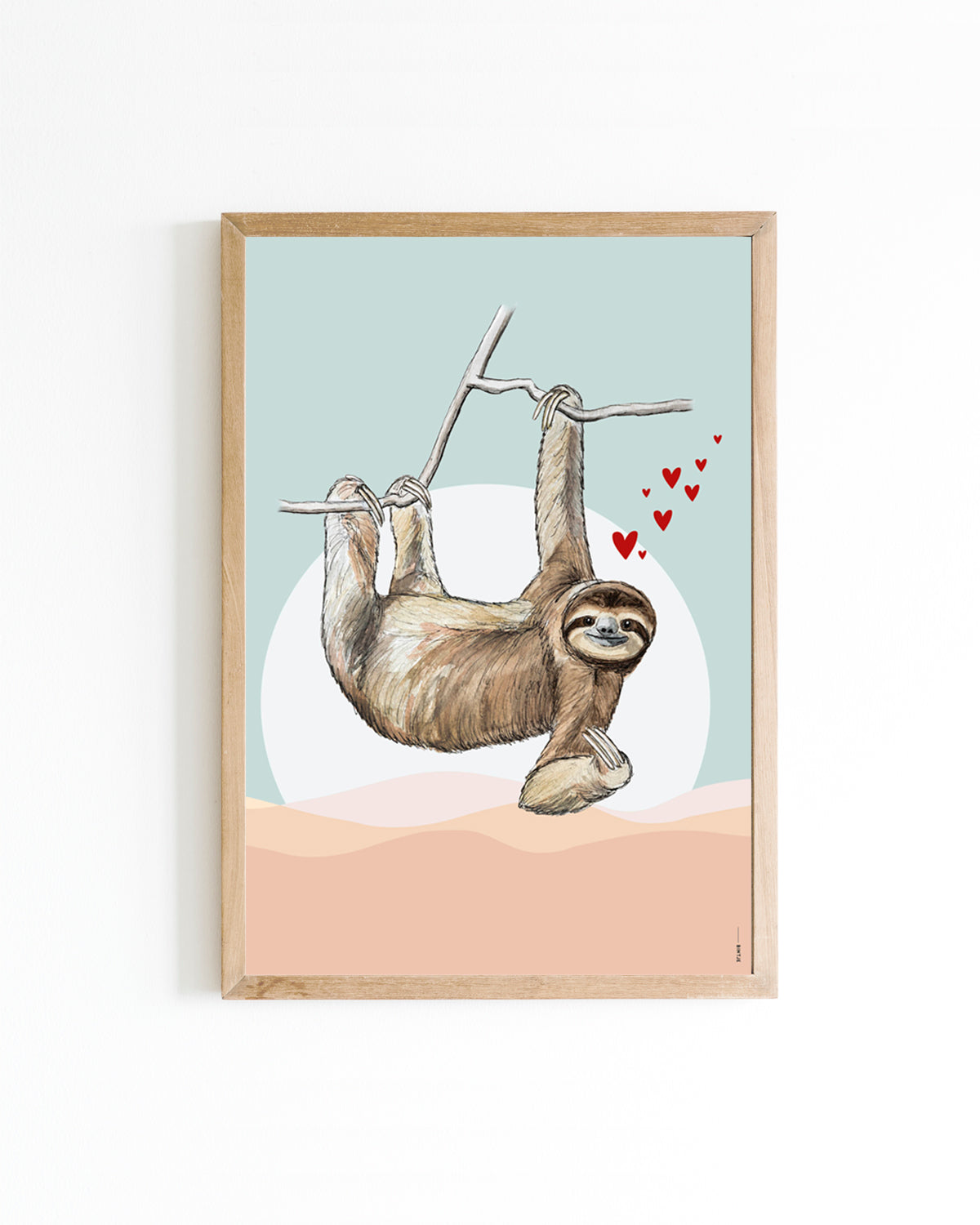 Poster Luiaard 15x20cm