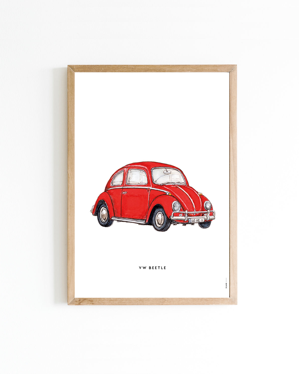 Poster VW kever 15x20cm