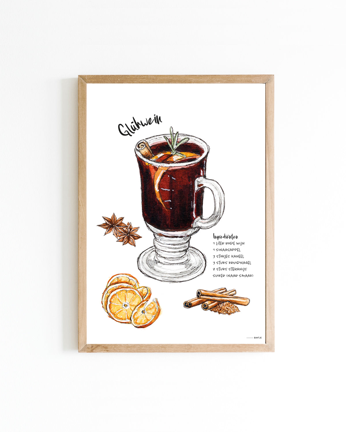 Poster Cocktail Gluhwein 15x20cm