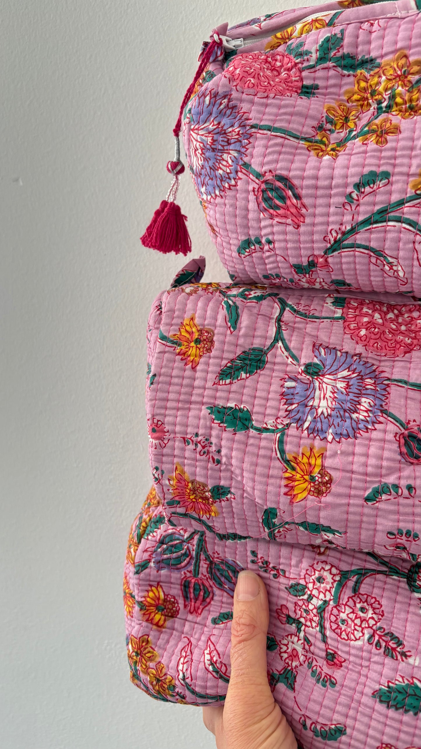 ToiletTas Bloemen roze