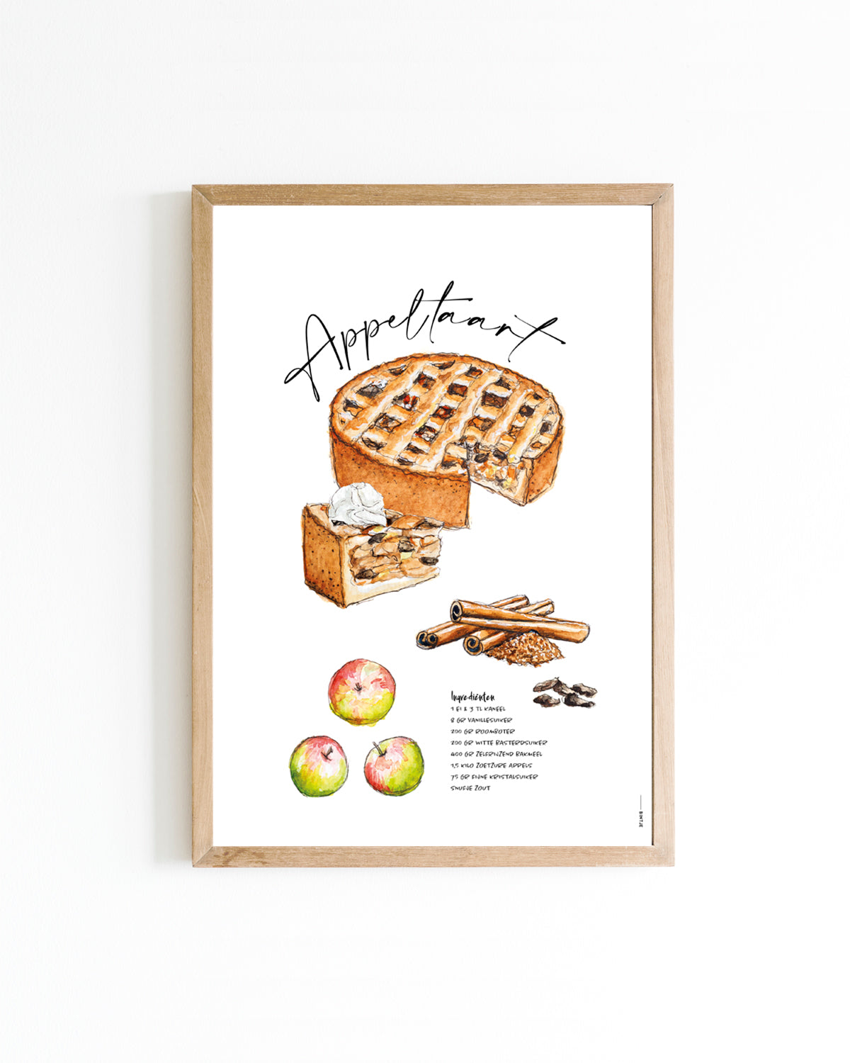 Poster Appeltaart A4