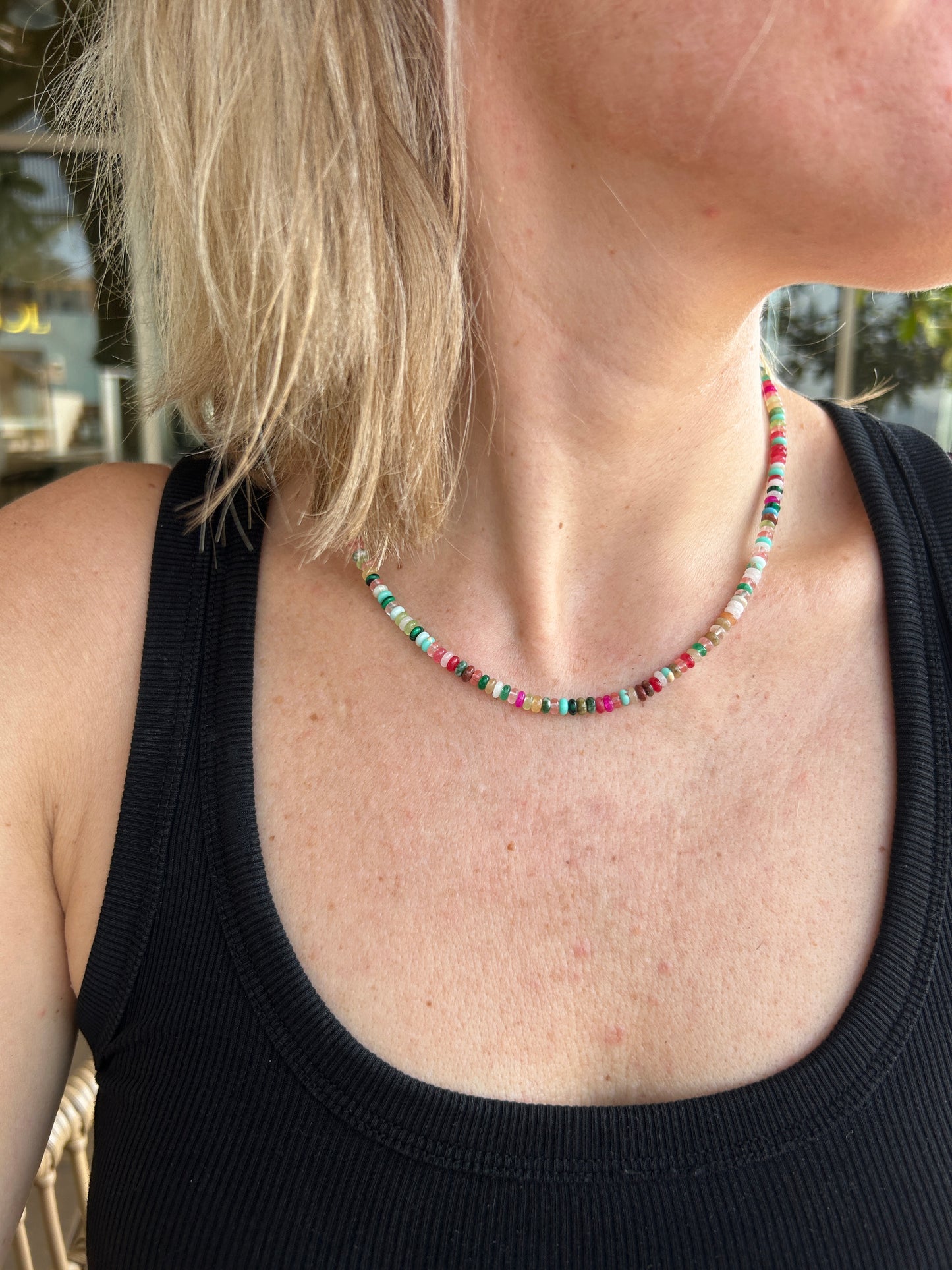 Ketting Agaath Edelstenen Groen