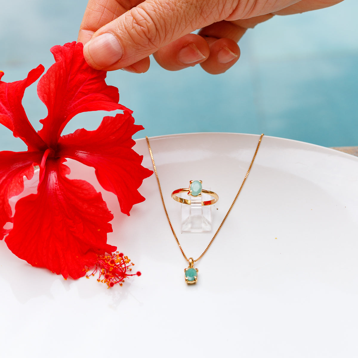 Aquamarijn ketting