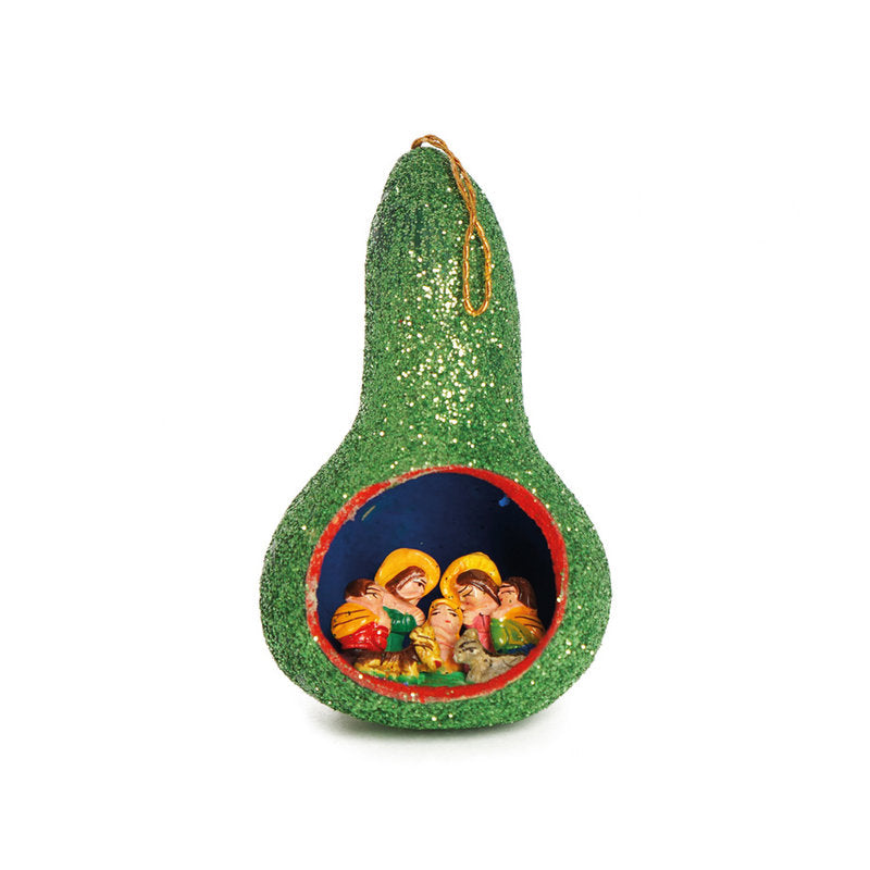 Kalebas Kerststalletje Glitter
