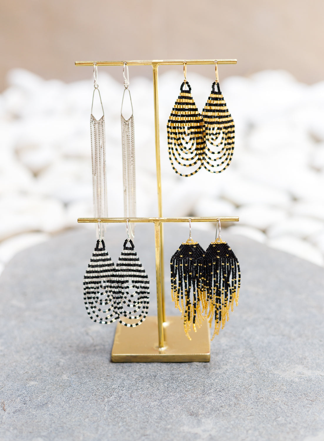 LupeXMade: Gold Beads Oorbellen