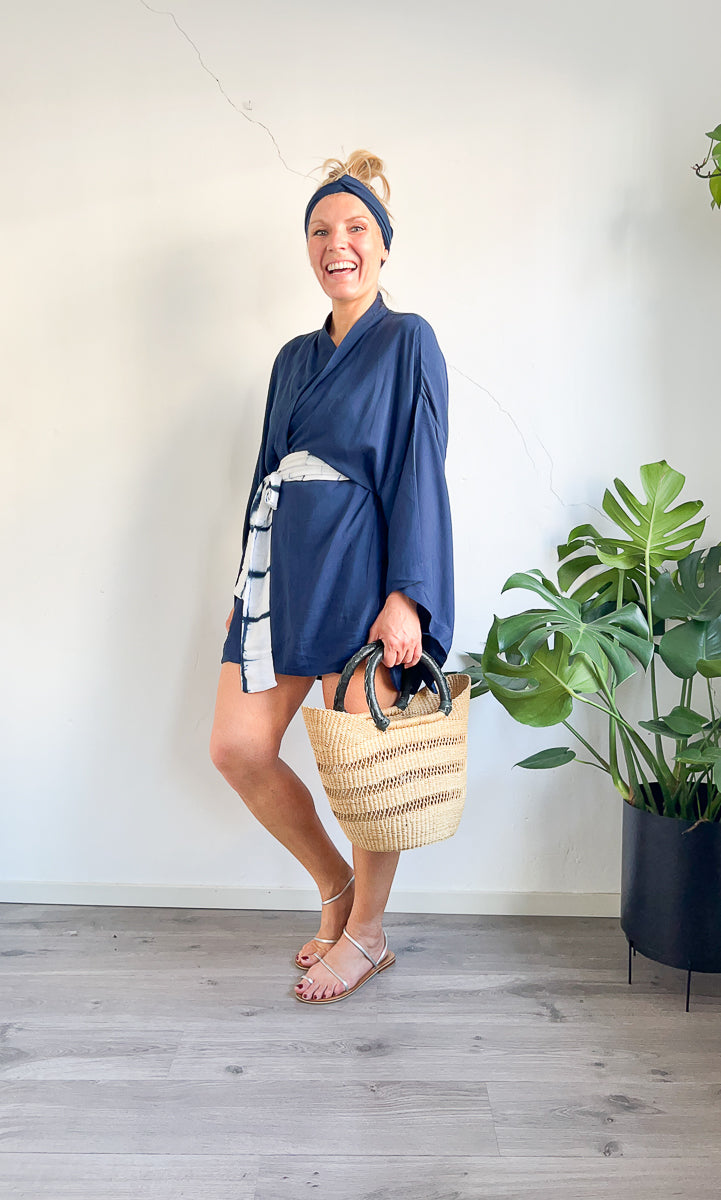 Emma Kimono Midnight Blue