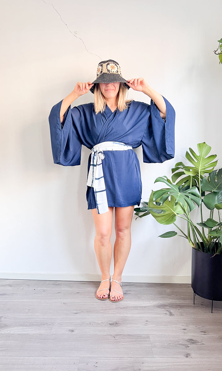 Emma Kimono Midnight Blue