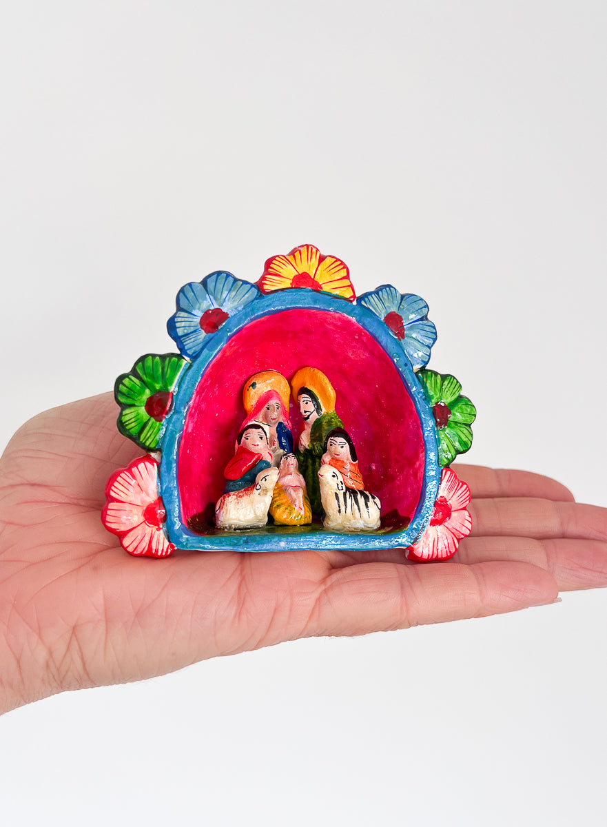 Roze Kerststal