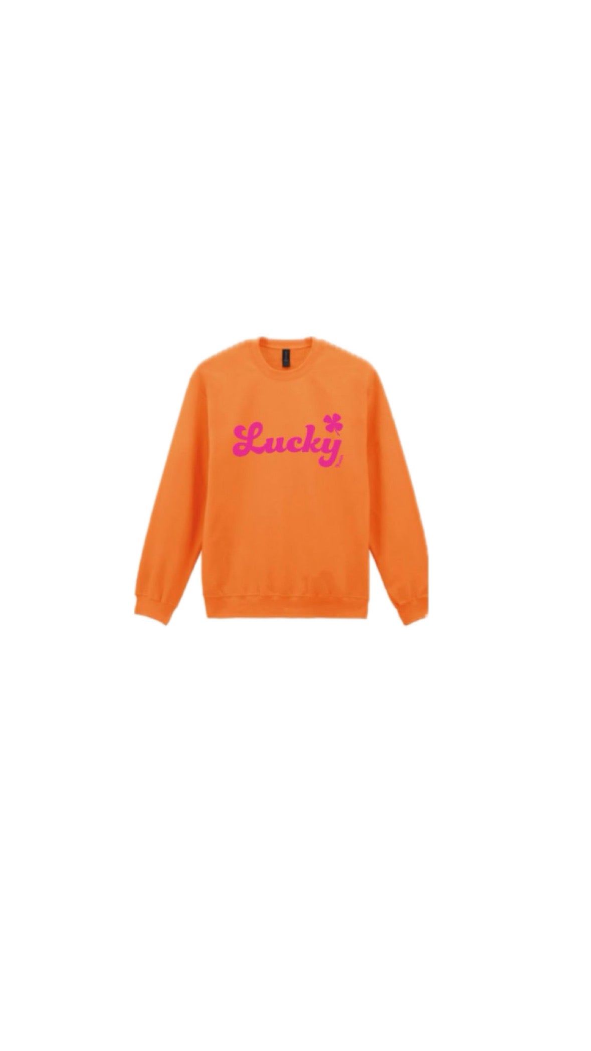NIEUW Trui: “Lucky” Oranje met Neon Roze