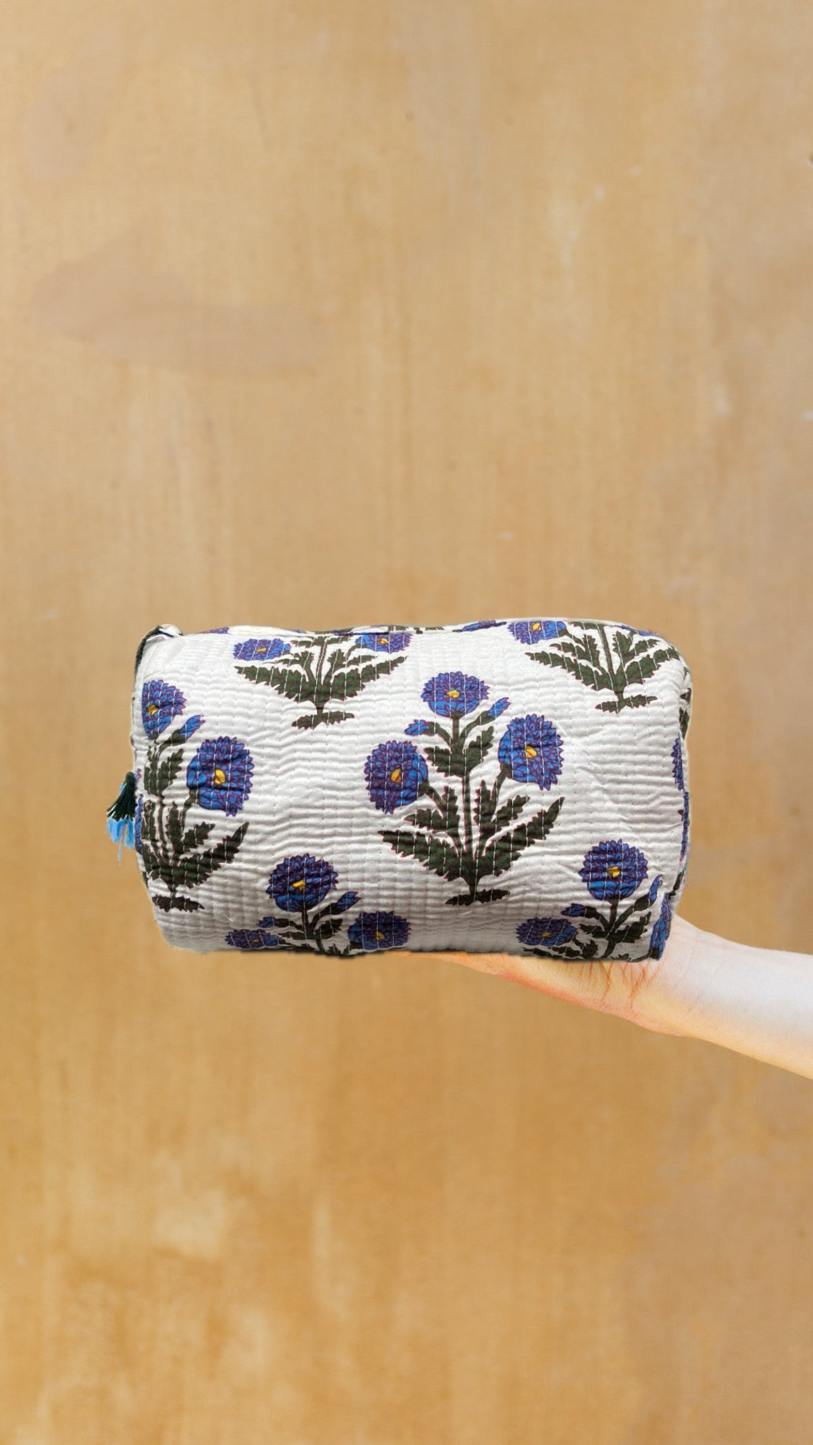 ToiletTas Bloemen Blauw