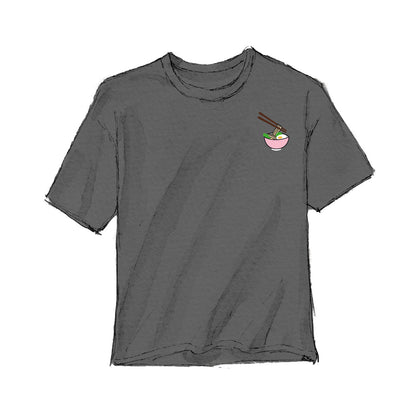 T-Shirt Noodles Zwart verwassen