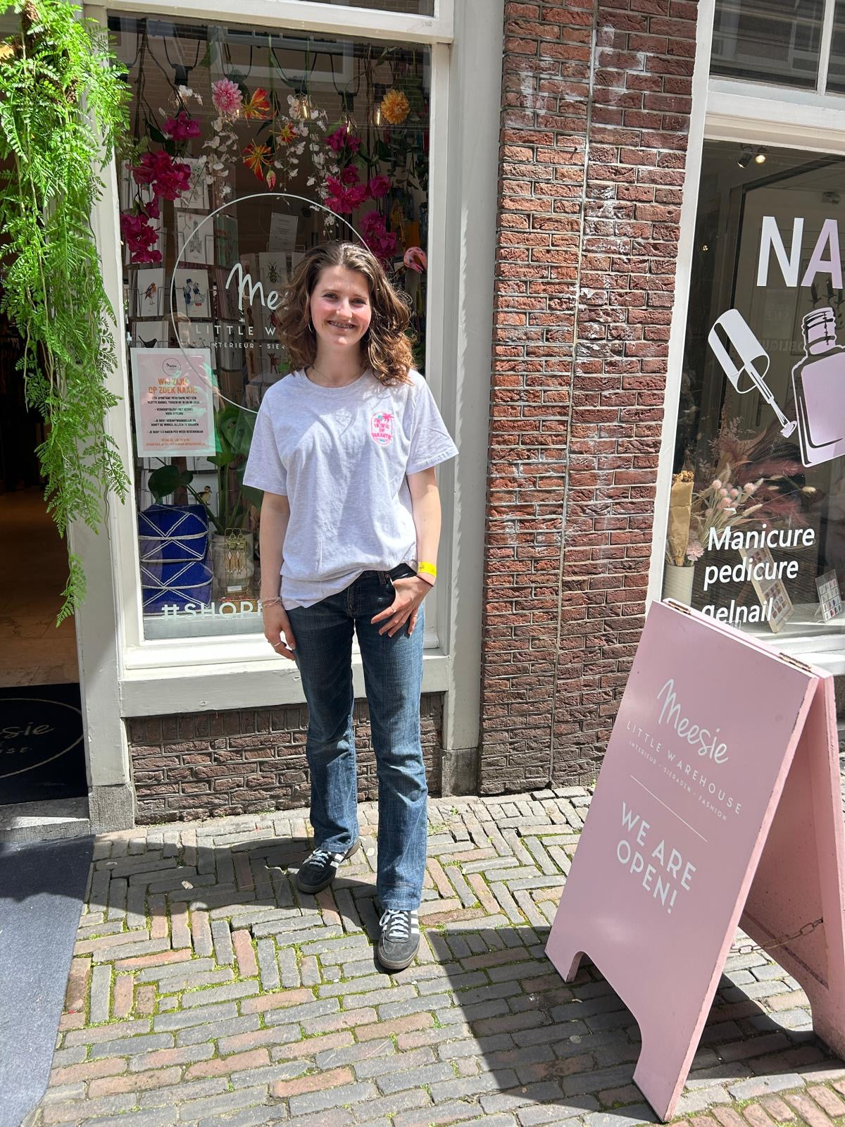 Shirt “ik wil op vakantie” Grijs