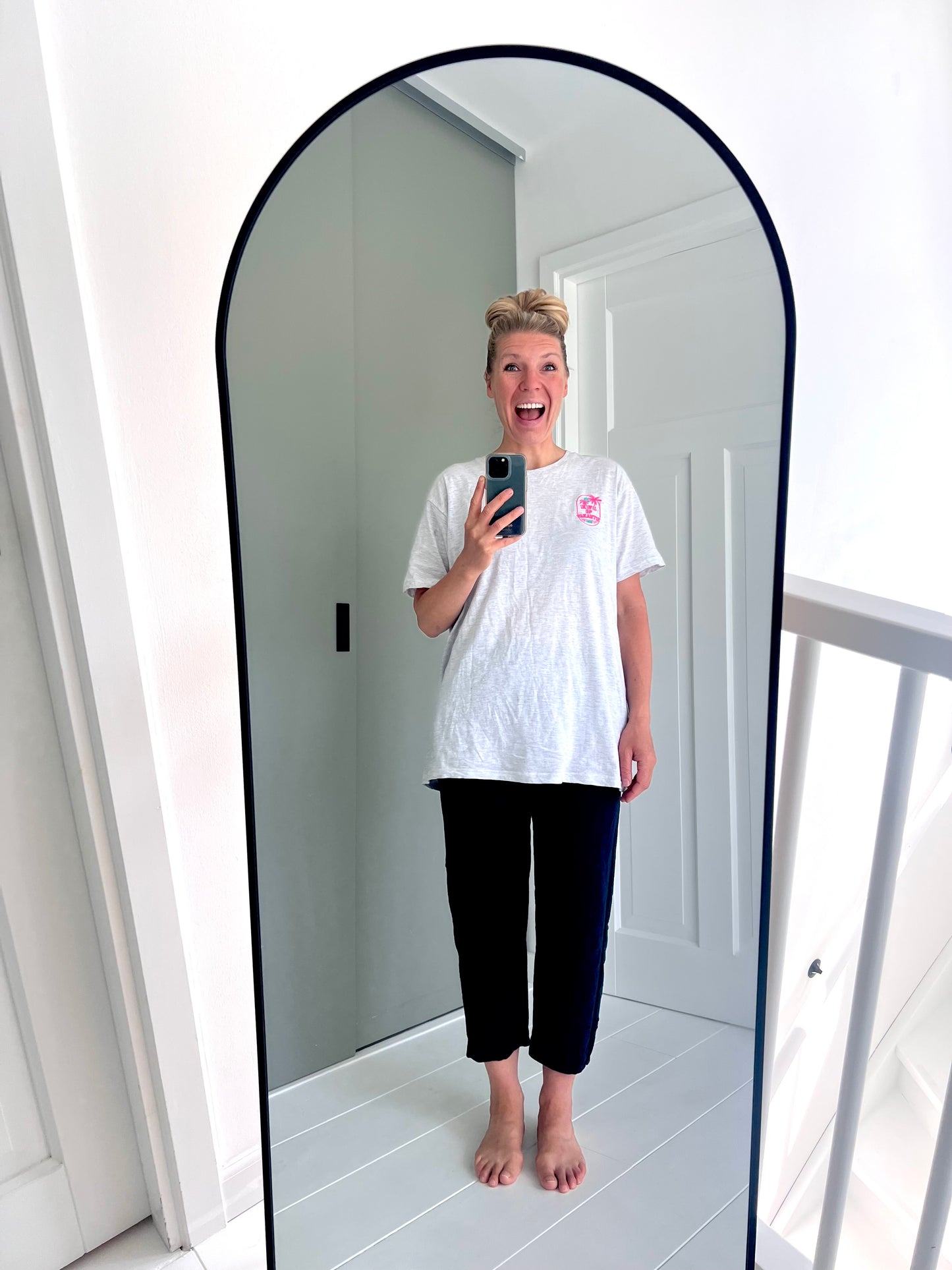 Shirt “ik wil op vakantie” Grijs