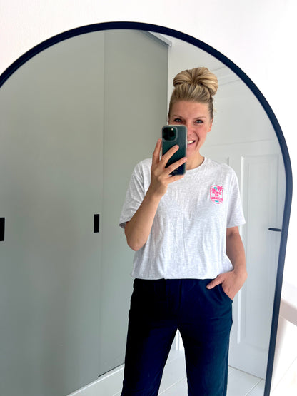 Shirt “ik wil op vakantie” Grijs