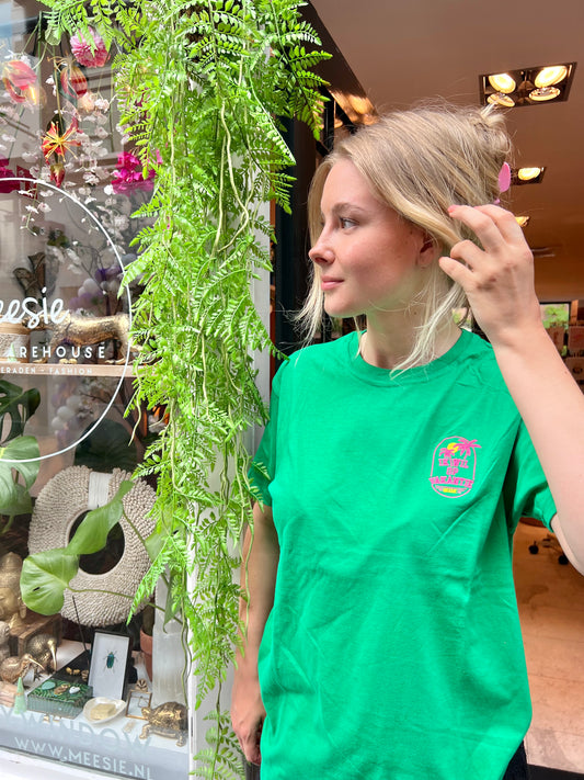 Shirt “ik wil op vakantie” Groen