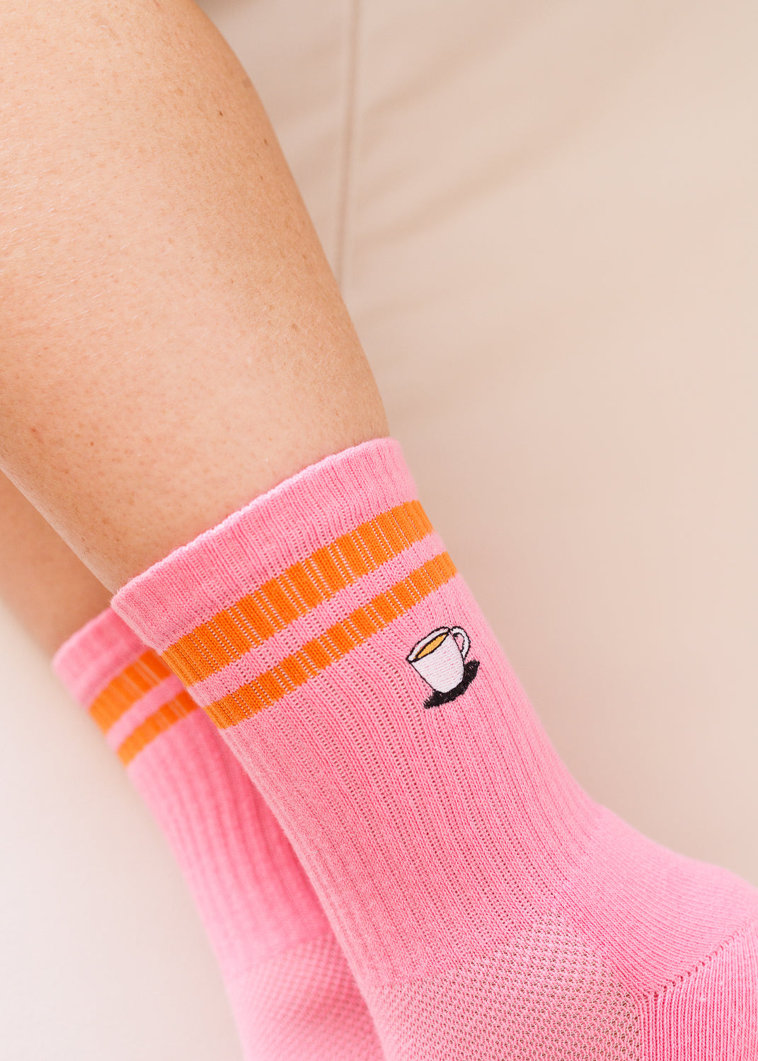 Sokken: roze koffie maat 38-42