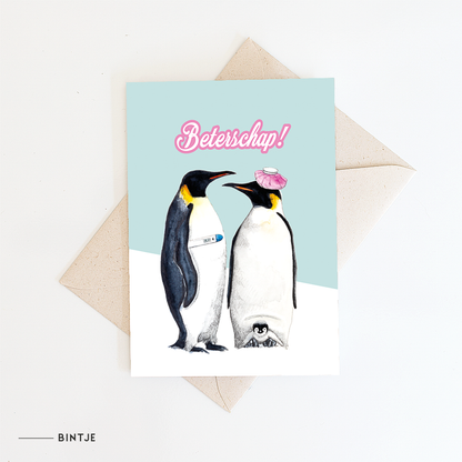 Dubbele kaart Beterschap pinguins