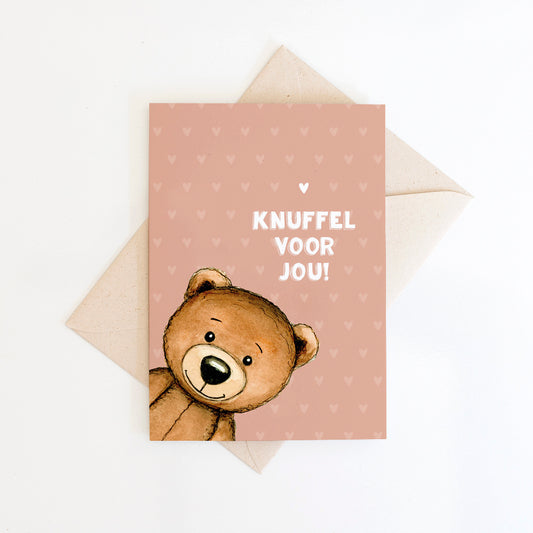 Dubbele kaart Knuffel