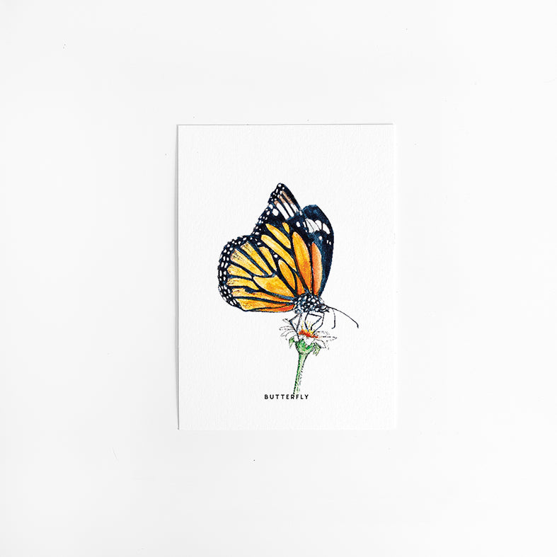 Kaart Vlinder op bloem