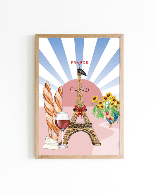 Poster Frankrijk 15x20cm