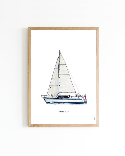 Poster VW kever 15x20cm