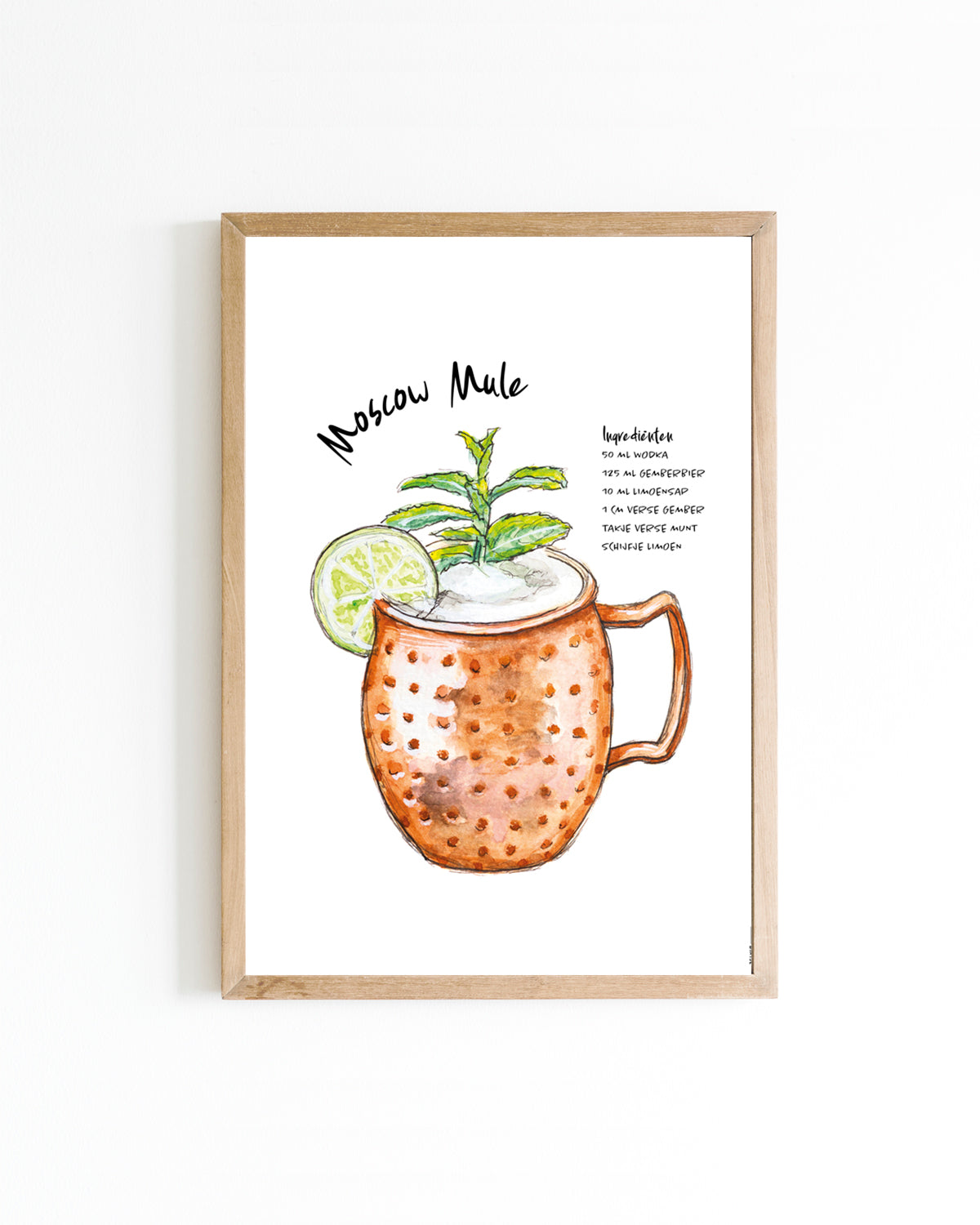 Poster Cocktail Moscow Mule 15x20cm