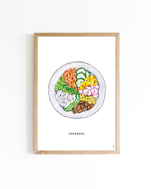 Poster Food Pokebowl 15x20