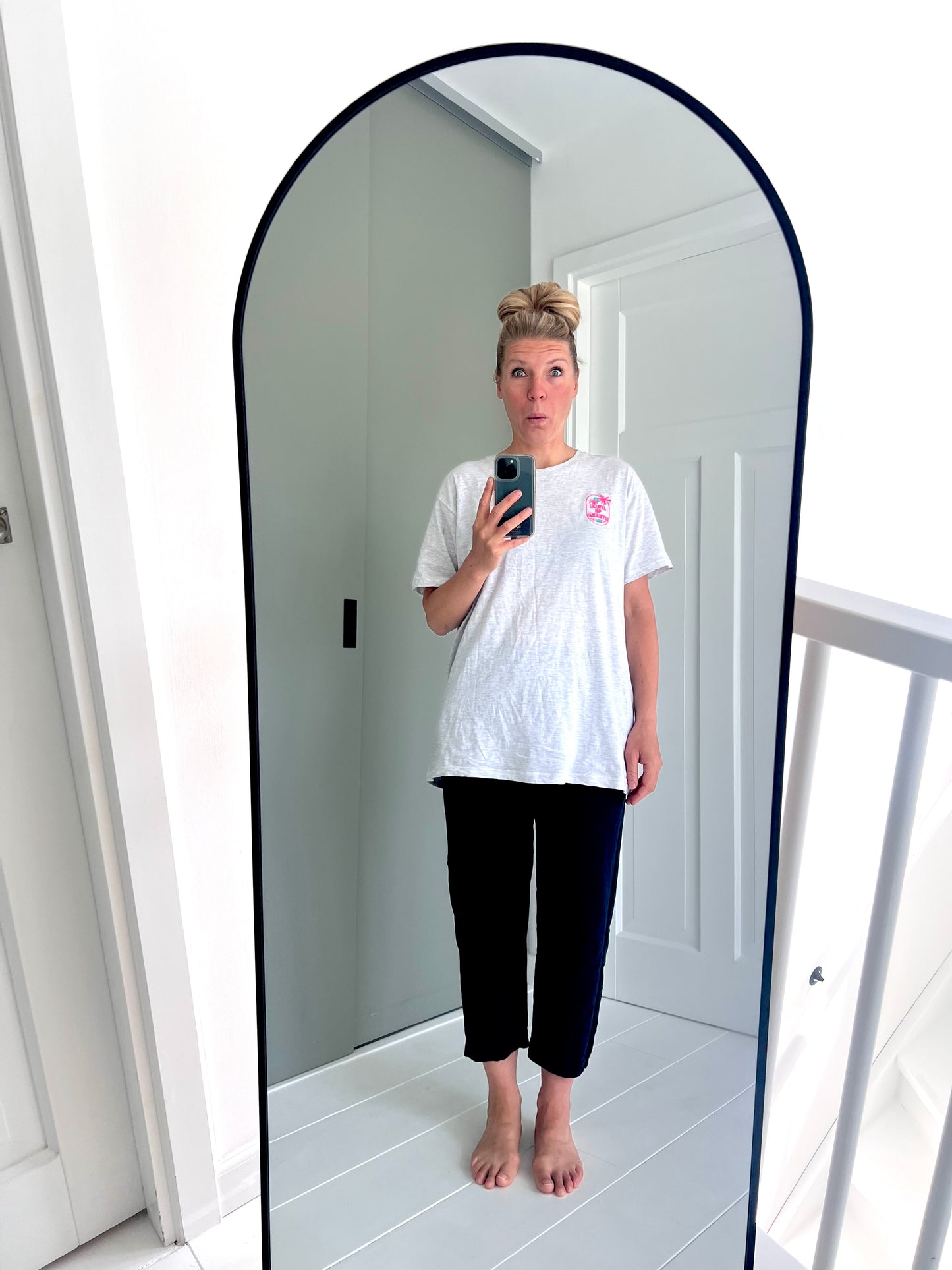 Shirt “ik wil op vakantie” Grijs