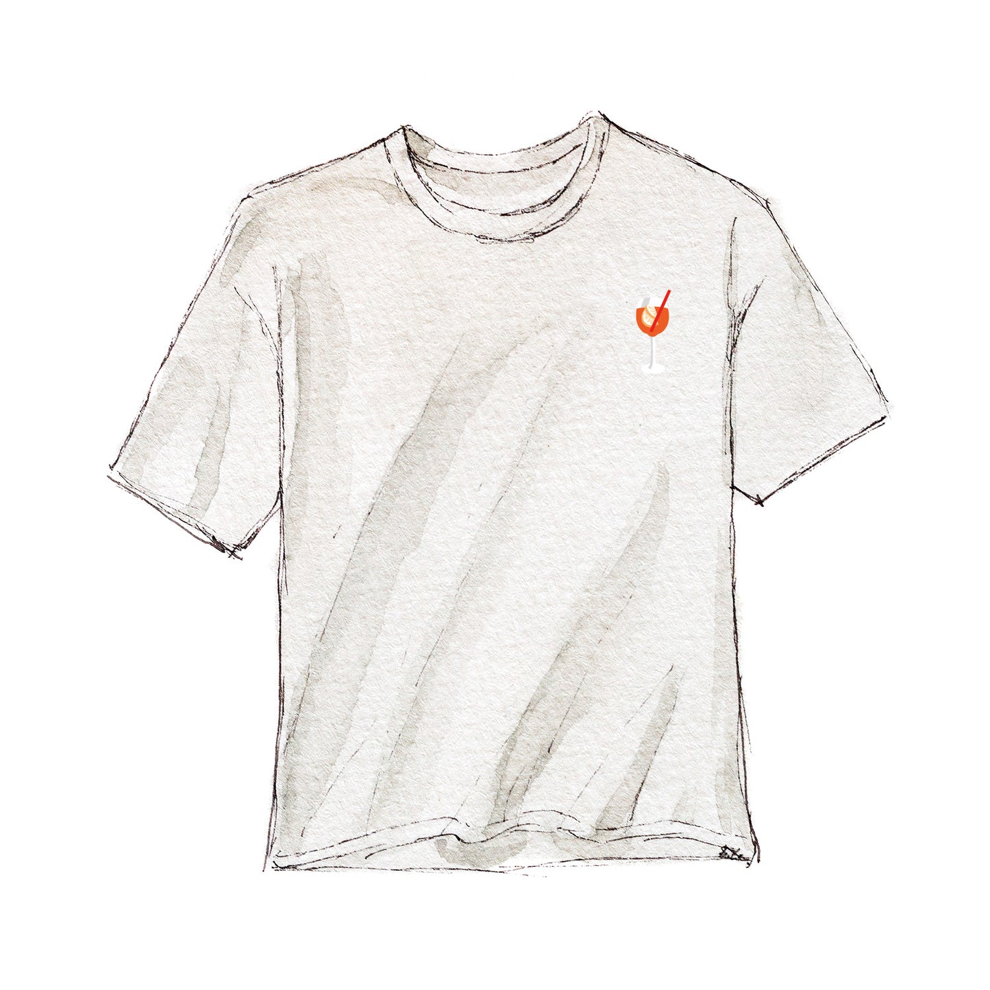 T-Shirt Aperol Spritz Wit