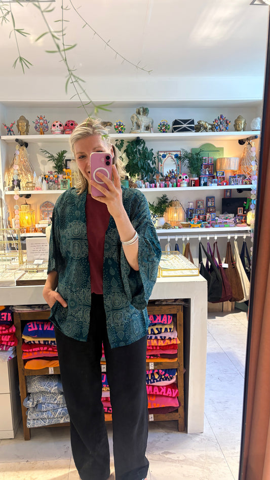 Izzy Kimono Vest Groen