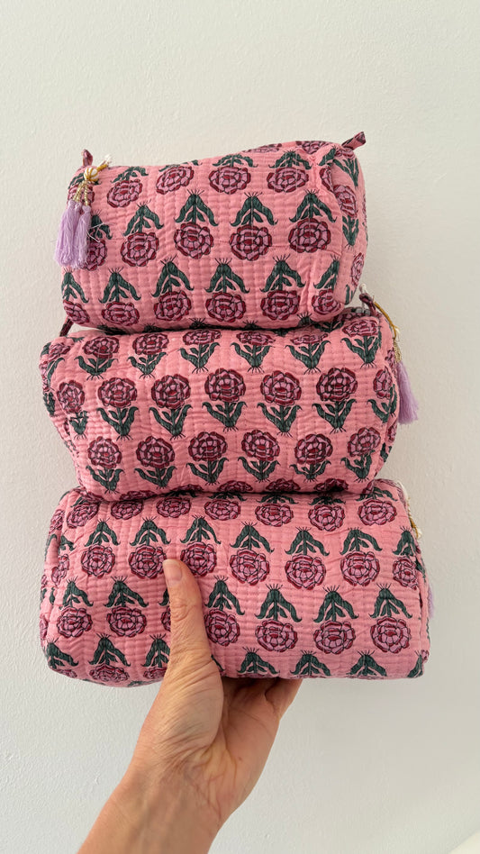 ToiletTas Bloemen roze II