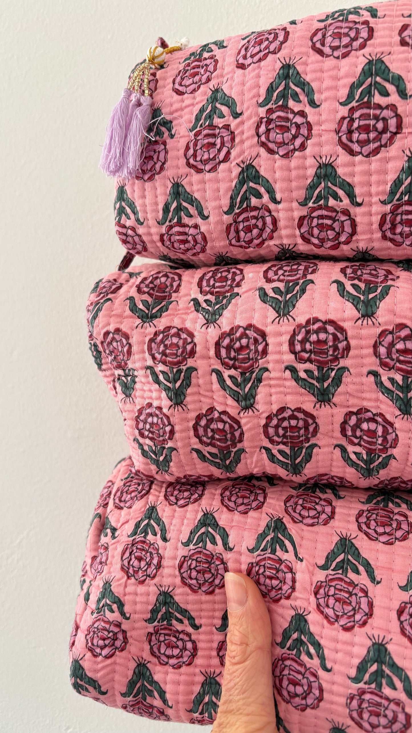 ToiletTas Bloemen roze II