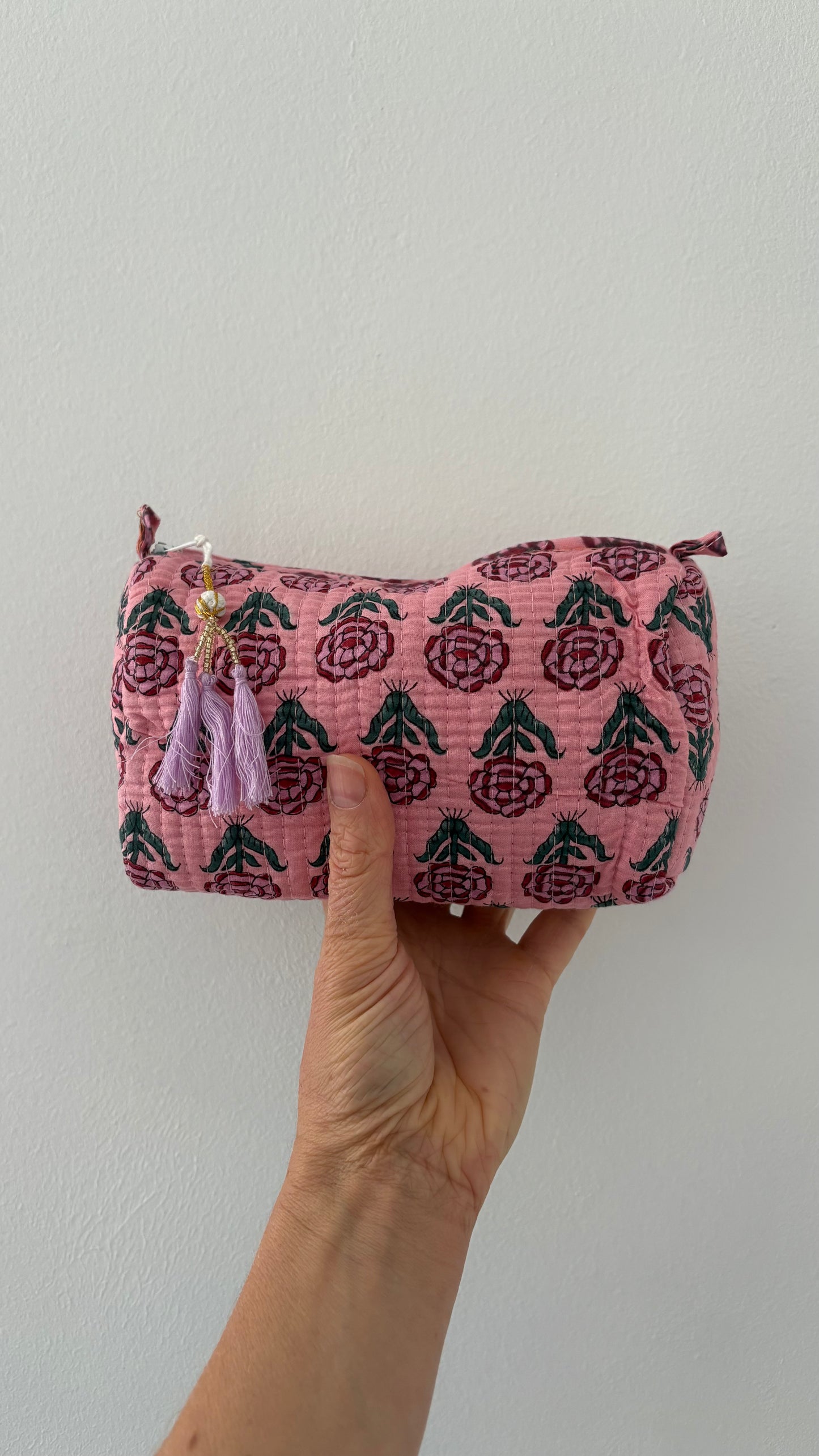 ToiletTas Bloemen roze II