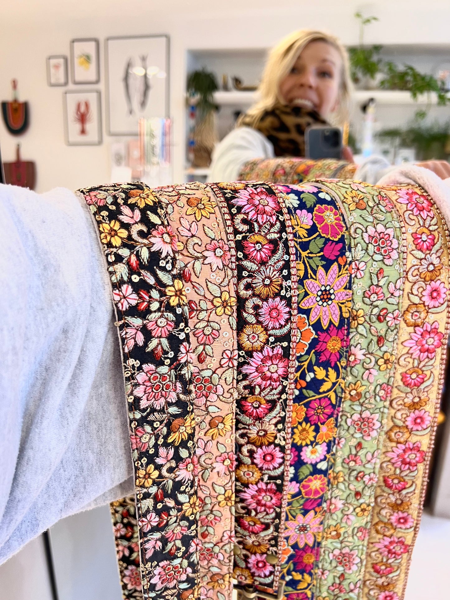 Tas|Telefoon Strap Geborduurde Bloemen