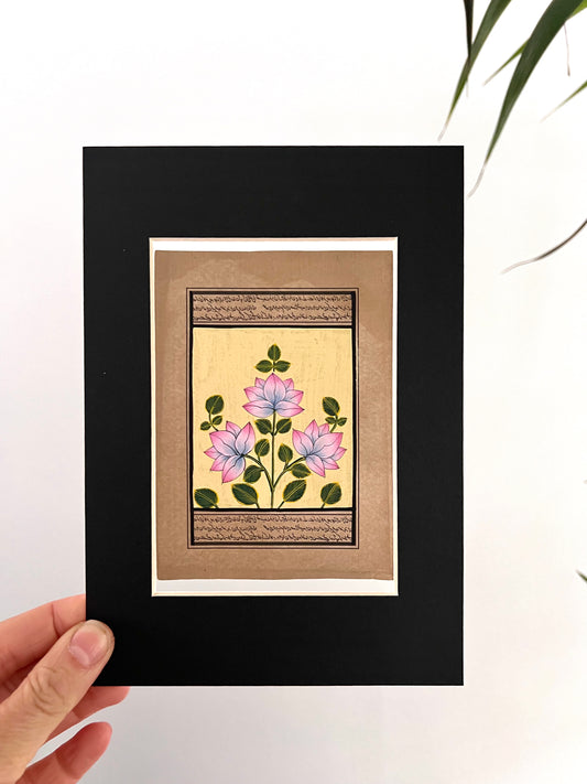 Poster India Roze Bloemen