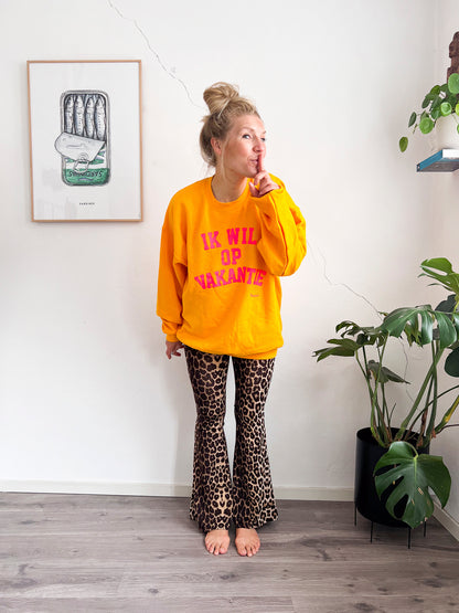 PRE-ORDER Trui: “Ik wil op Vakantie” Geel