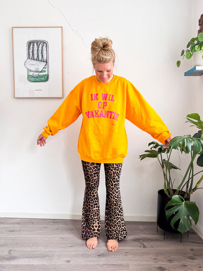 PRE-ORDER Trui: “Ik wil op Vakantie” Geel