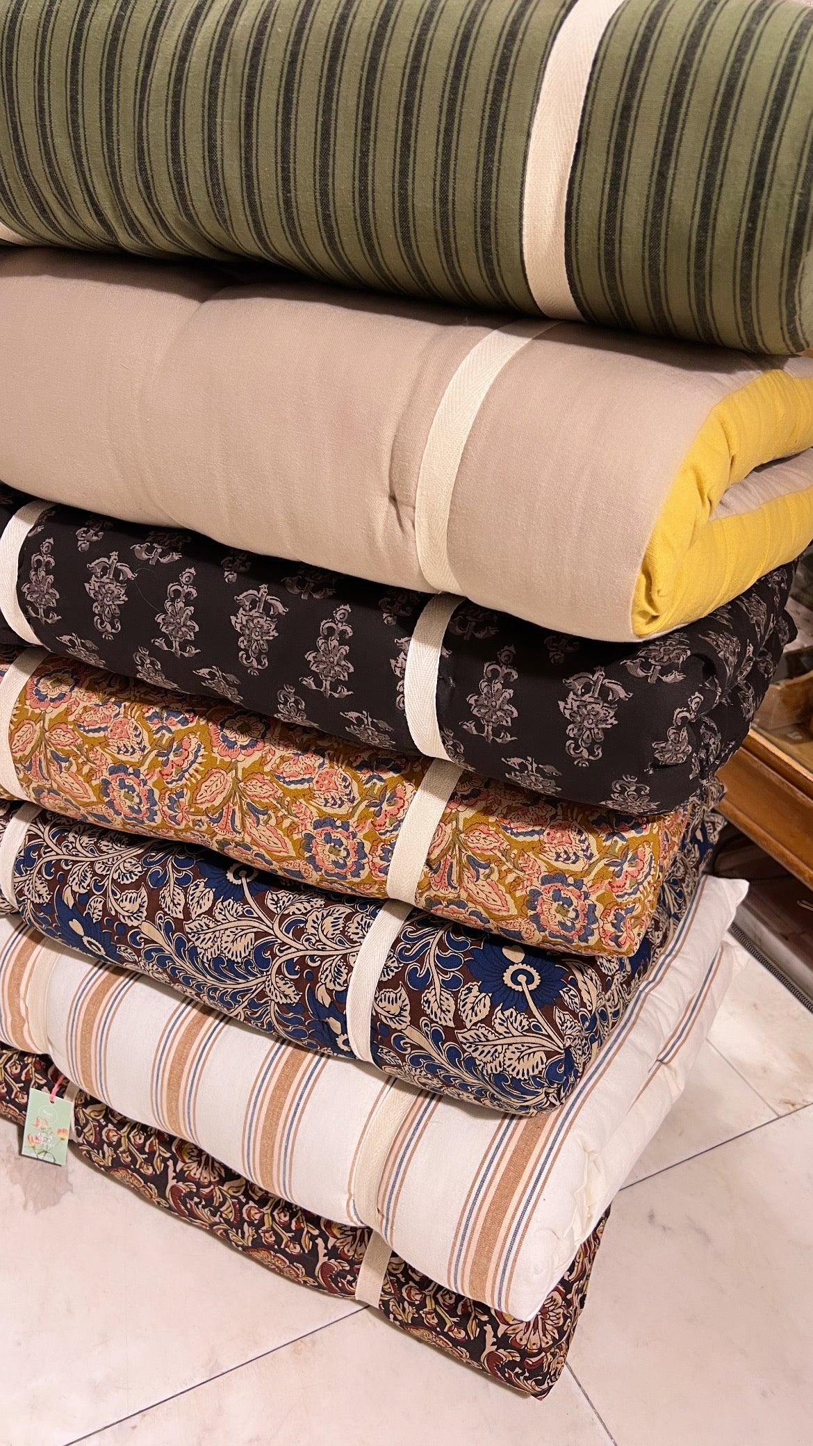 Matras Groen Streepje XL