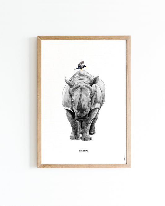 Poster Neushoorn